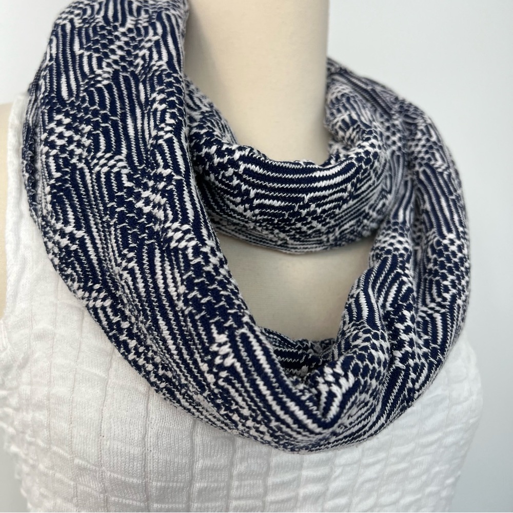 Infinity Blue and White Scarf